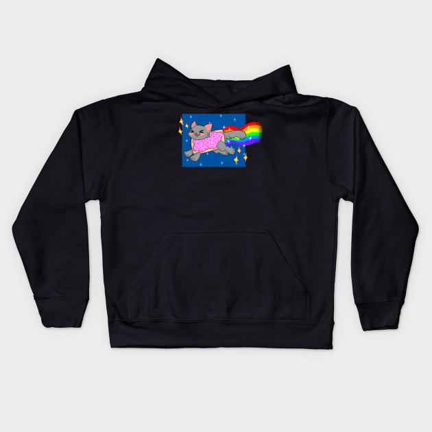 Nyan Cat Kids Hoodie by Nullkunst